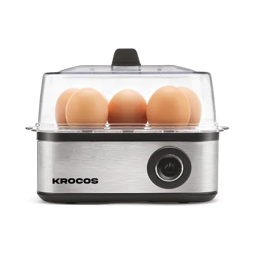 Image of 2-in-1 Stainless Steel Egg Boiler & Poacher | Boils 8 Eggs, Poaches 4 Eggs, Steams Vegetables | 3 Boiling Modes, 500W Po