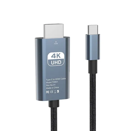 Image of 2M Braided HDMI Cable Compatible with iPhone