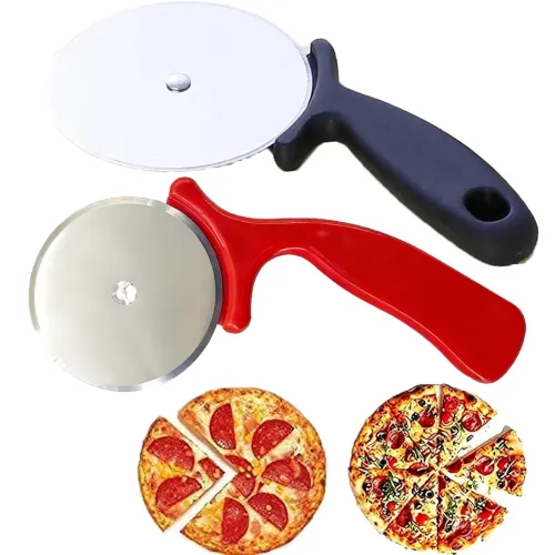 Image of 2Pcs Stainless Steel Large Pizza Cutter 