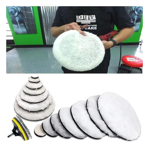 Image of DIY Crafts 2 Pcs, 3inch Fur Felt Pad Only, Fur Felt Pad For Compound Drill Buffing Sponge Backer Pad Car Polishing Woole