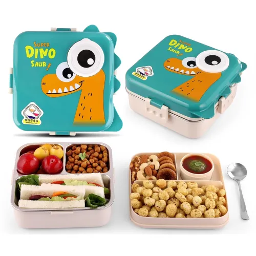 Image of 3-Compartment Stainless Steel Lunch Box 