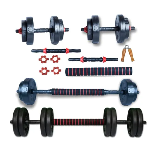 Image of 3-in-1 Adjustable Dumbbell Gym Combo Set 15KG With Gripper