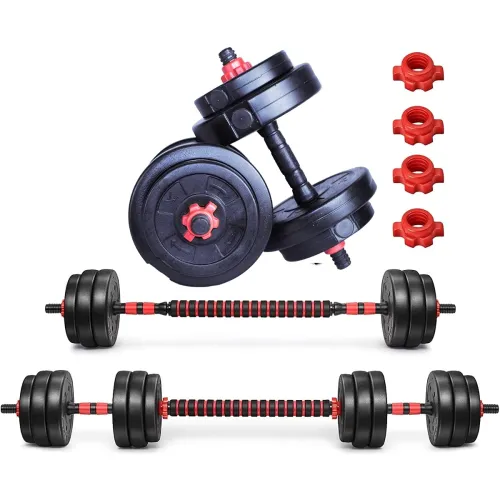 Image of 3 in 1 gym combo Adjustable dumbbells set,14� Dumbbell rod,15.5� Connector 10 mm