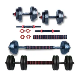 3 in 1 gym combo Adjustable dumbbells set,14 Dumbbell rod,15.5 Connector 10 mm Eva Foam, Star Nuts kit for home gym Work