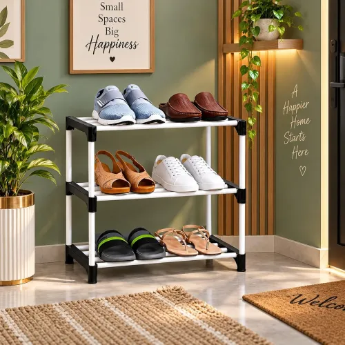 Image of 3 Layer Metal Shoe Rack