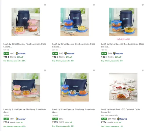 Image of 3 offer on Larah by Borosil House Product 