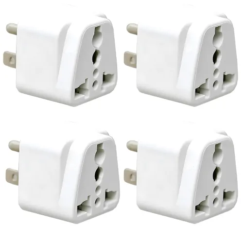 Image of 3-Pin US Conversion Plug Type-B Electrical Adapter (Pack of 4)
