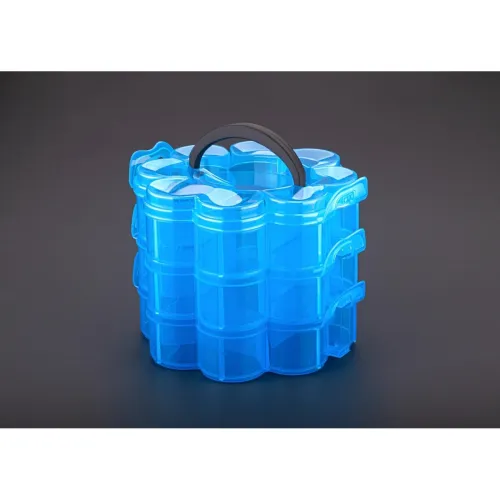 Image of 3 Tier Clear Stackable Jewelry Organizer Box