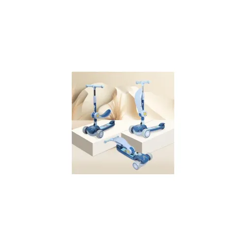 Image of 3 Wheel Stand & Sit Folding Kick Scooter For Kids