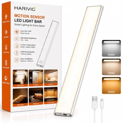 Image of 30cm Rechargeable Motion Sensor LED Light for Home