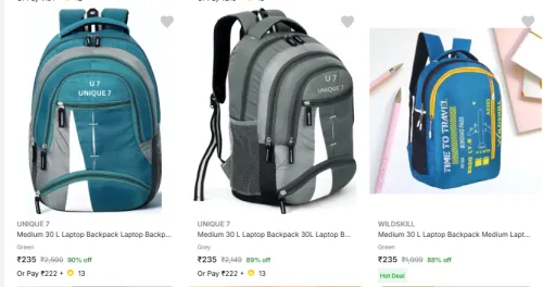 Image of 30L Laptop Bagpack up to 90% Discount