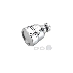 360 Degree Swivel Faucet Tap Aerator - Adjustable 3 Mode Water Saving ABS Plastic Splash Proof Nozzle Filter for Bathroom Kitchen (Short)