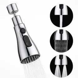 360° Rotating Tap Extender – Water‑Saving Aerator – Fit for Kitchen & Bath