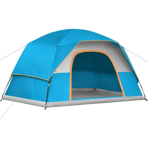 Image of 3-8 Person Family Camping Tent – All-Season Waterproof Dome Tent with Rainfly