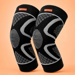 3D Knee Cap Support for Pain Relief – Compression Knee Sleeve for Gym, Running & Sports, Breathable Elastic Knee Brace for Men & Women |- BLACK (S)