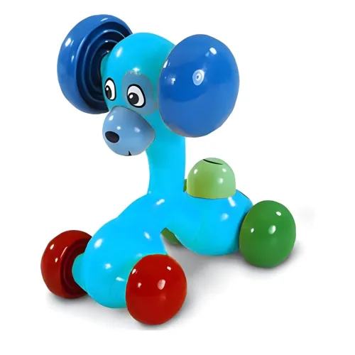 Image of 3 Face Role Play Dog Friction Toy Push 