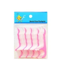 3in1 Dental Tooth Cleaning Dental Floss Plastic Set for Clean Teeth Fresh Breath and Healthy Gums, Oral Care Floss Toothpick Cleaner With Handle Flosser For Thread Teeth, Pack of -25