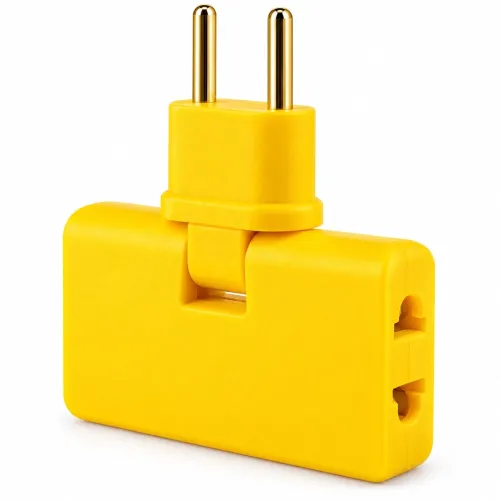 Image of 3-in-1 Rotatable Foldable Power Plug Adapter Travel 
