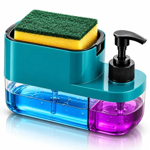 Image of 3-in-1 Soap Dispenser with Sponge Holder