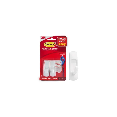 Image of 3M Command Small White Wall Hooks