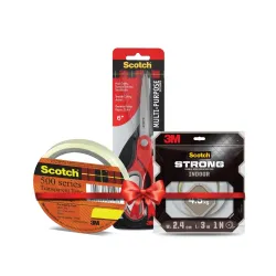 3M Scotch Combo Pack – Transparent Packing Tape (24mm, 3-Inch Core) + Multi-Purpose Scissors (6