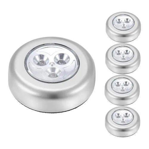 Image of 3-Pack LED Battery-Powered Wireless Touch/Push Lights