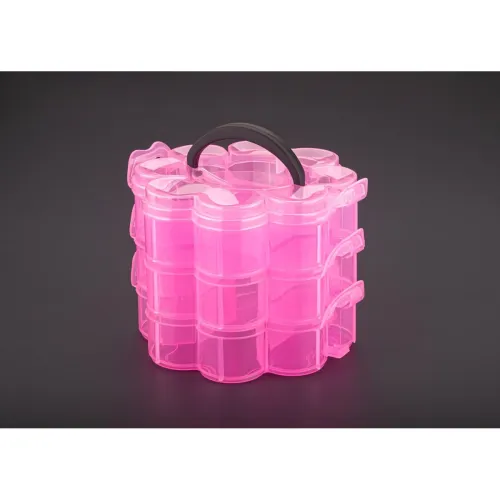 Image of 3-Tier Clear Stackable Organizer Storage Container 