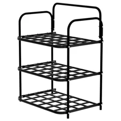 3-Tier Metal Shoe Rack Organizer,