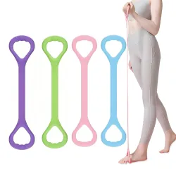 4 Colors Elastic Resistance Bands, Portable Home Gym Equipment for Shoulder and Back Training