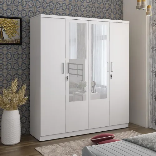 Image of Home Centre Helios Reynan 4-Door Wardrobe with Mirror 