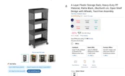 4-Layer Plastic Storage Rack