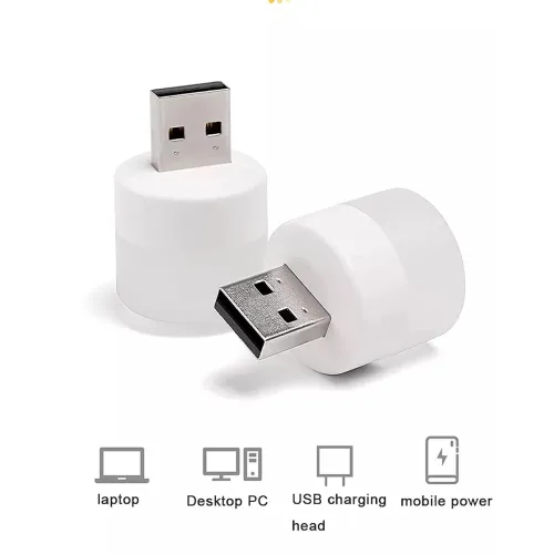 Image of 4 Pcs Mini USB LED Night Light, Portable Plug-in USB Lamp