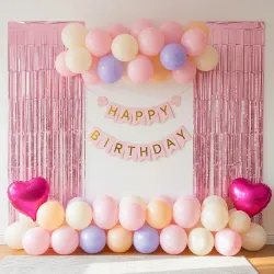 40 Pcs Birthday Decoration Kit | Balloons, Banner