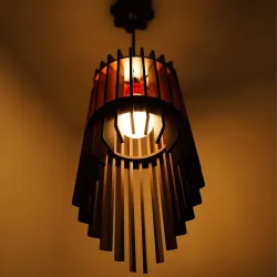 408 Hanging Lamp Electric Antique Wooden Ceiling Lights Living Room,Dining Hall,Home Decor Kitchen etc Pendants Lamp Round