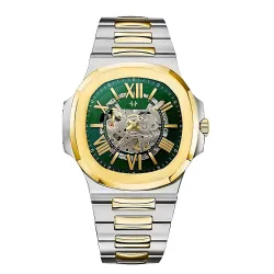 42MM Automatic Watch for Man with Square Skeleton Dial