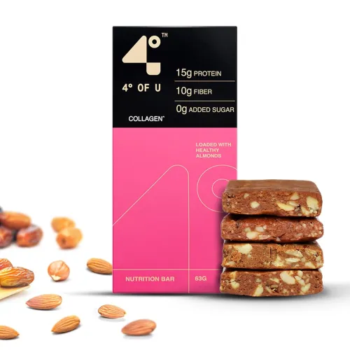 Image of 4 Degrees of U Women's Wellness Protein Bar with 5g Marine Collagen | 15g Protein with No Added Sugar| High Fibre (10g),