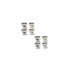 4ever Stainless Steel Solid 25 mm Curtain Rod Universal Wall to Wall Bracket for Door and Windows with Complete Fittings - Pack of 4 Pair