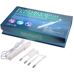 Portable Facial Machine For Face 4-in-1 | Acne Spot Treatment, Skin Tightening, Wrinkle & Puffiness Reduction, Dark Circles & Freckles High Frequency Wand