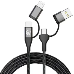 4 in 1 Type-C and Lightning Cable, 1.2M