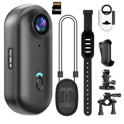 4K Mini Action Camera WiFi 128GB Thumb POV Portable Video Recorder 