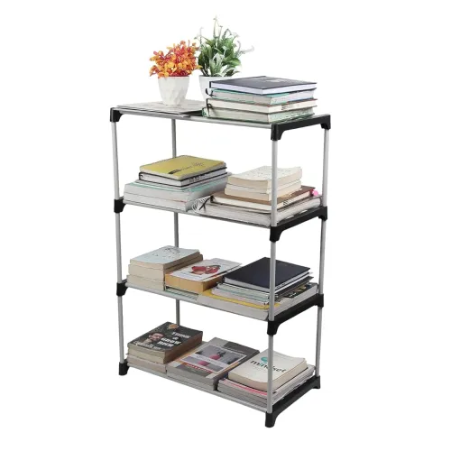 Image of 4-Layer Plastic Bookshelf / Big Rack - Black