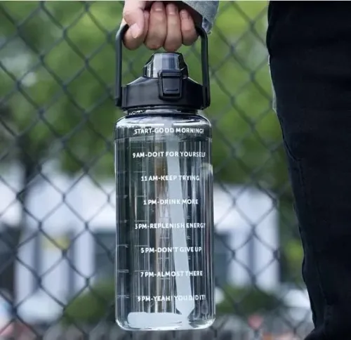 Image of 4Mura 2 L Capacity Belt Straw Transparent Bottles