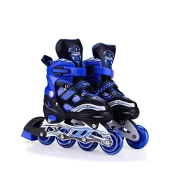 4 Wheels Adjustable Inline Skates with LED Flash Light (Age 6-15)
