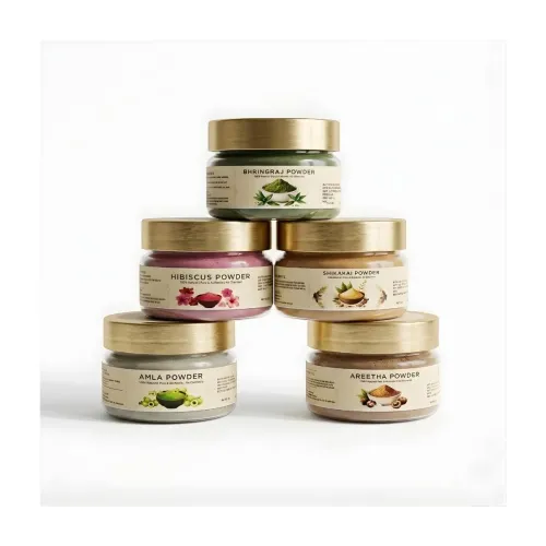 Image of 5-in-1 Ayurvedic Hair Growth & Scalp Repair Kit - 50g Each Premium Jars