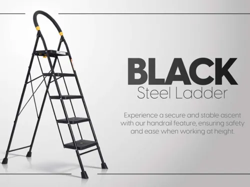Image of 5 Step Steel Ladder for Home With Anti Skid shoes Steel Ladder (With Platform)