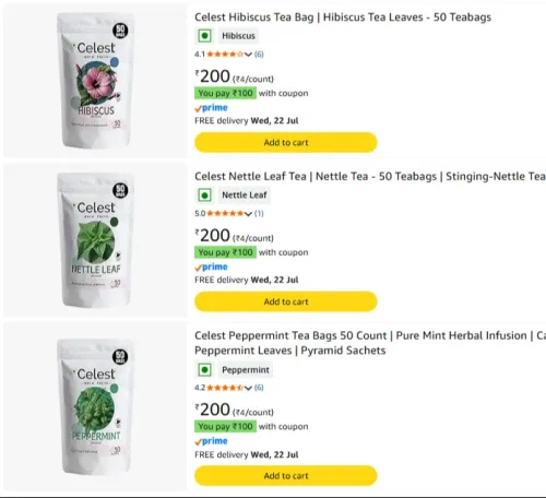 Image of 50% coupon on Celest Tea Products