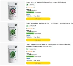 50% coupon on Celest Tea Products