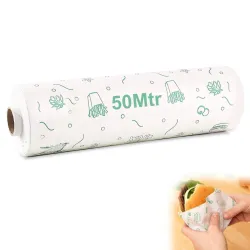 50 Meter Food Wrapping Paper Roll for Baking, Cooking & Wrapping