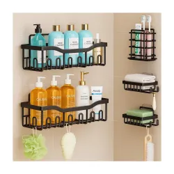 5-in-1 Self Adhesive Bathroom Organizer 