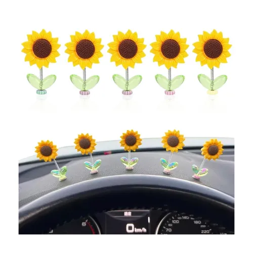 Image of 5Pcs Mini Sunflower for Car 